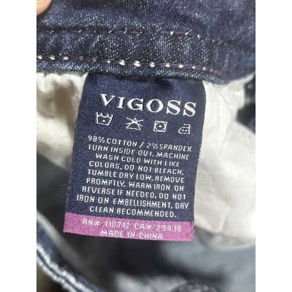 Women's Vigoss Classic Fit W27 L32 Jeans EUC Blue Straight  Ultra Low Rise - Picture 9 of 11